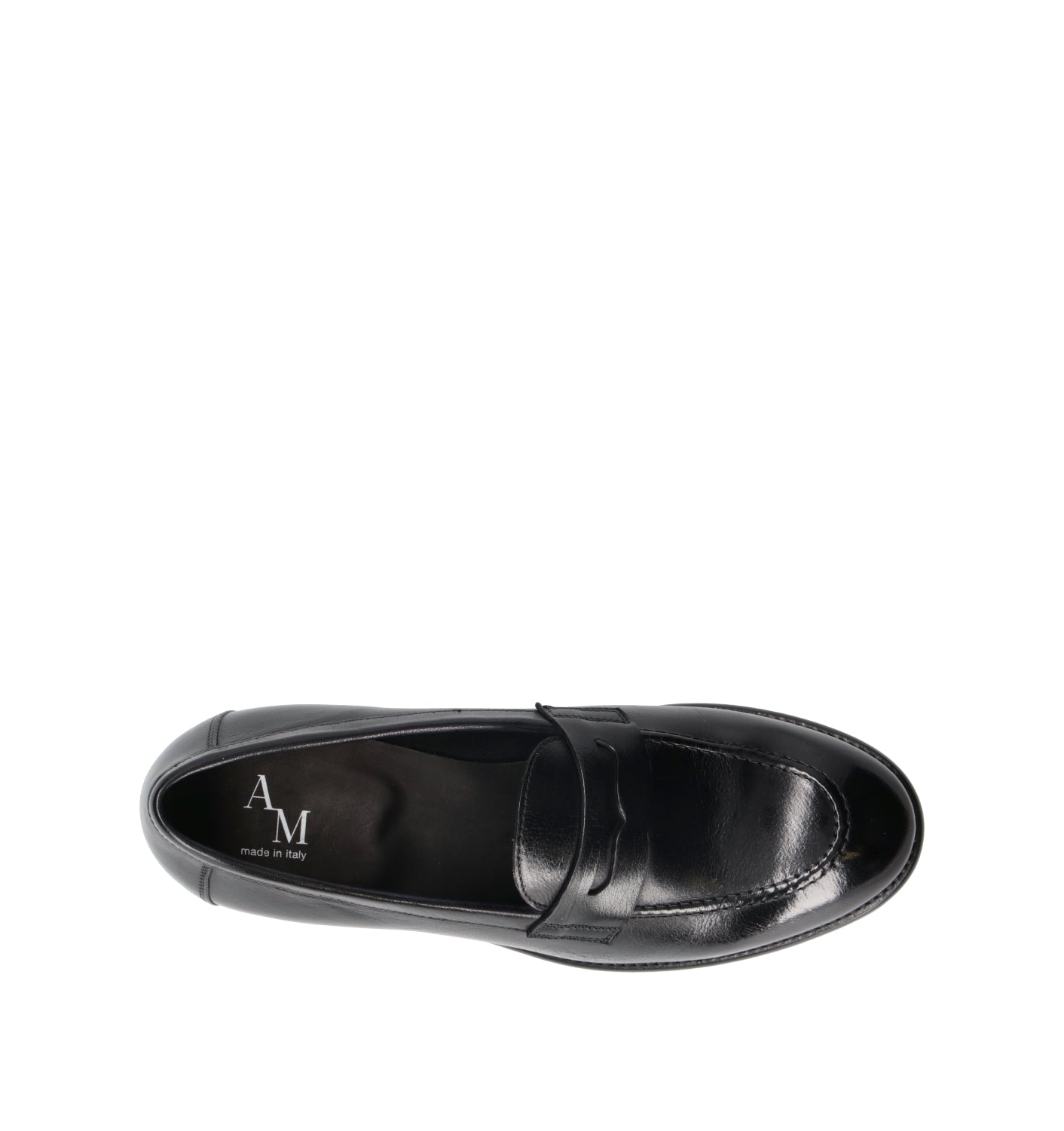 ANTICO MASTRO Mocassino uomo nero in pelle