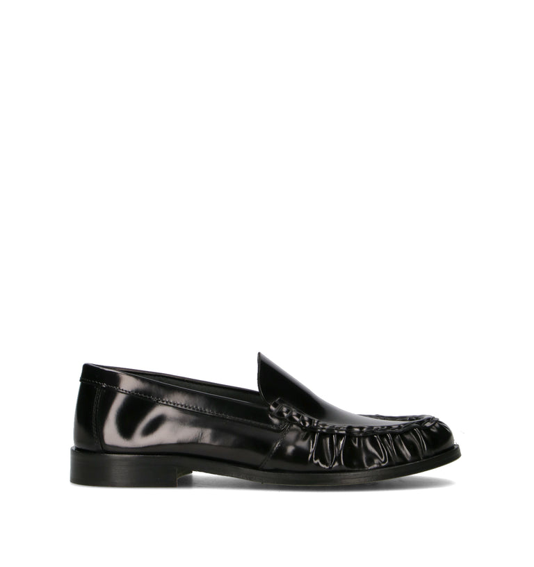 ANTICO MASTRO Mocassino uomo nero in pelle