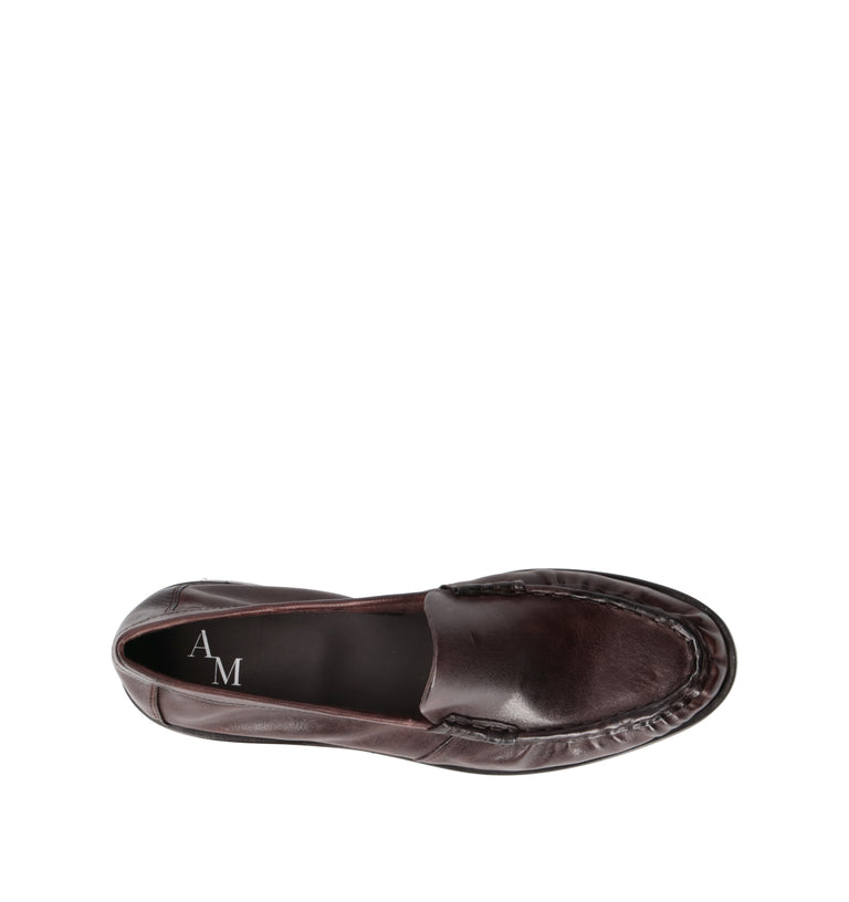 ANTICO MASTRO Mocassino uomo testa di moro in pelle