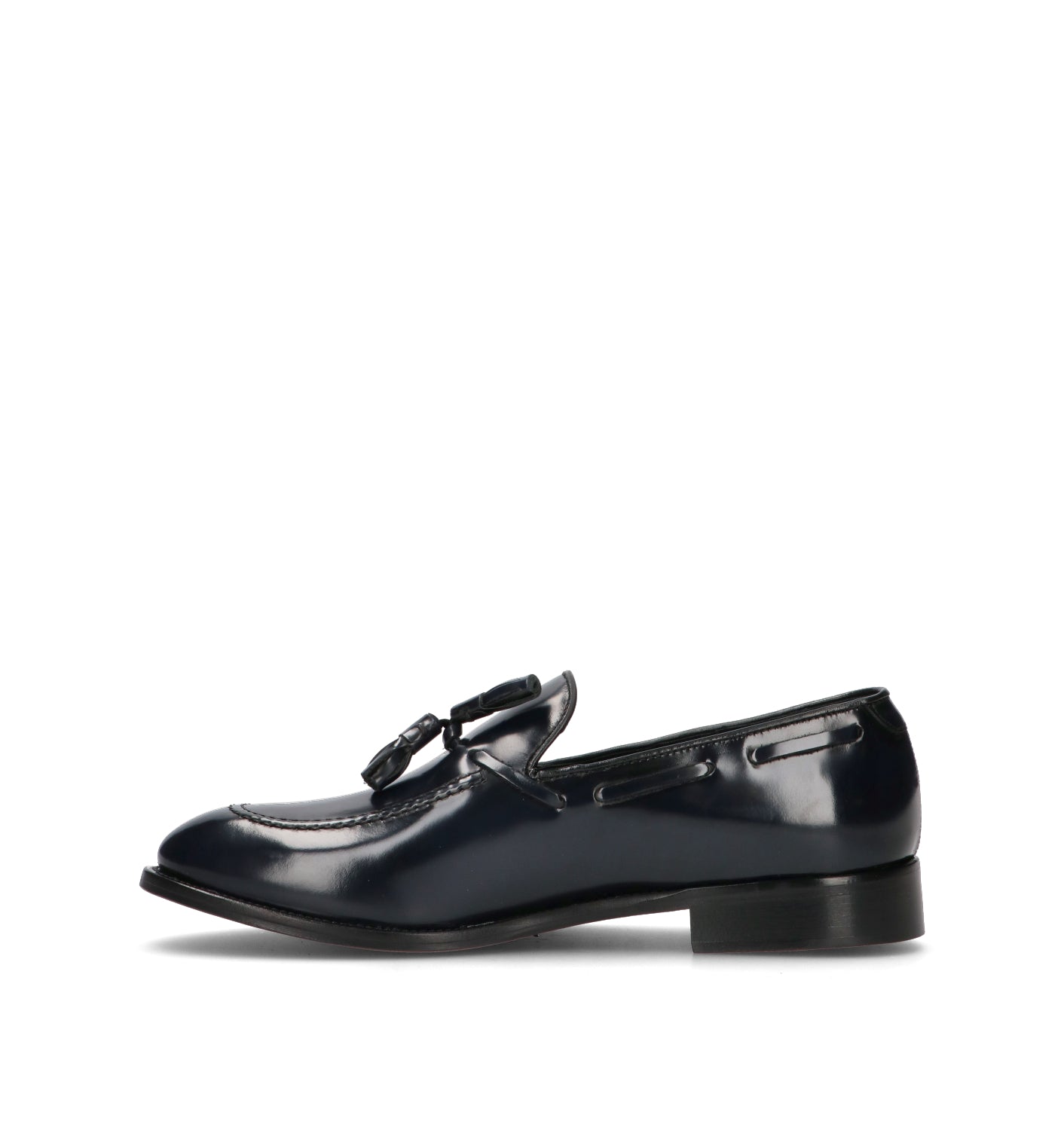 ANTICO MASTRO Mocassino uomo blu in pelle