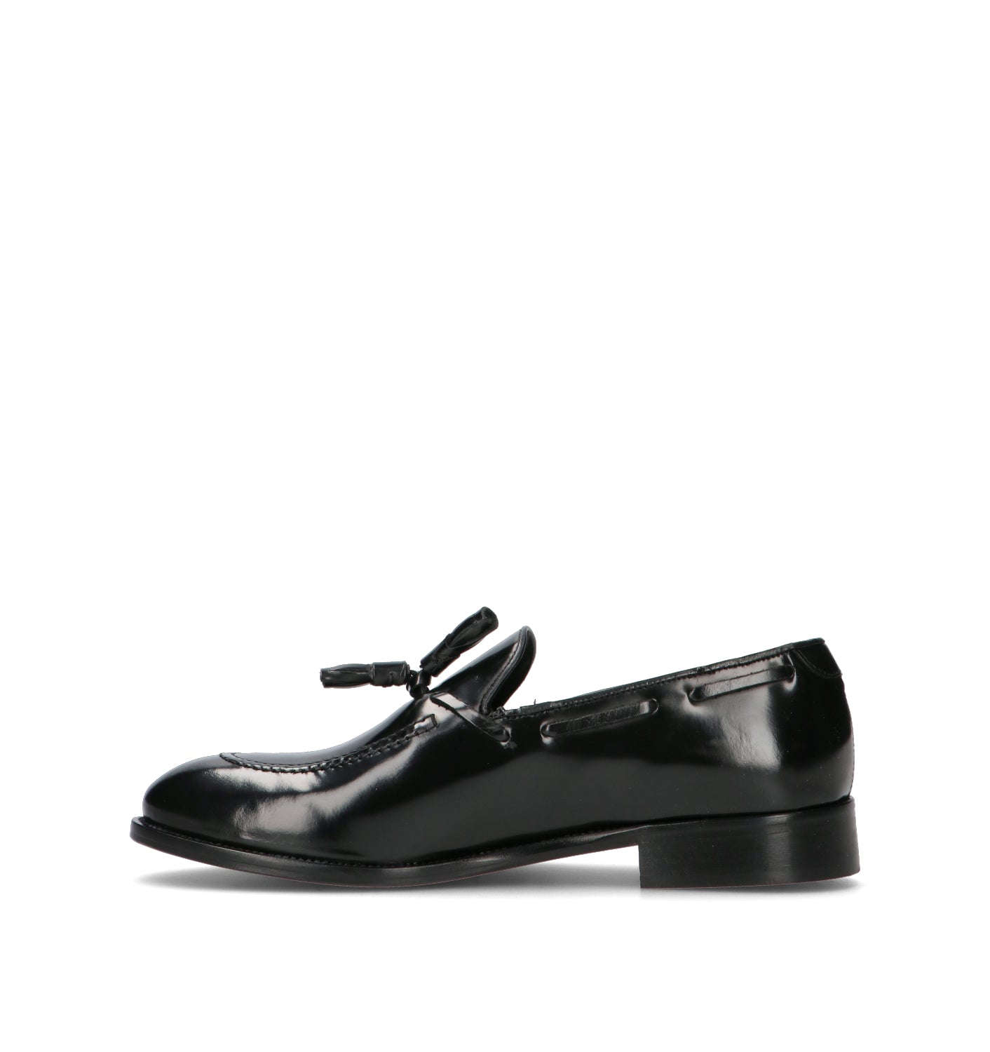 ANTICO MASTRO Mocassino uomo nero in pelle