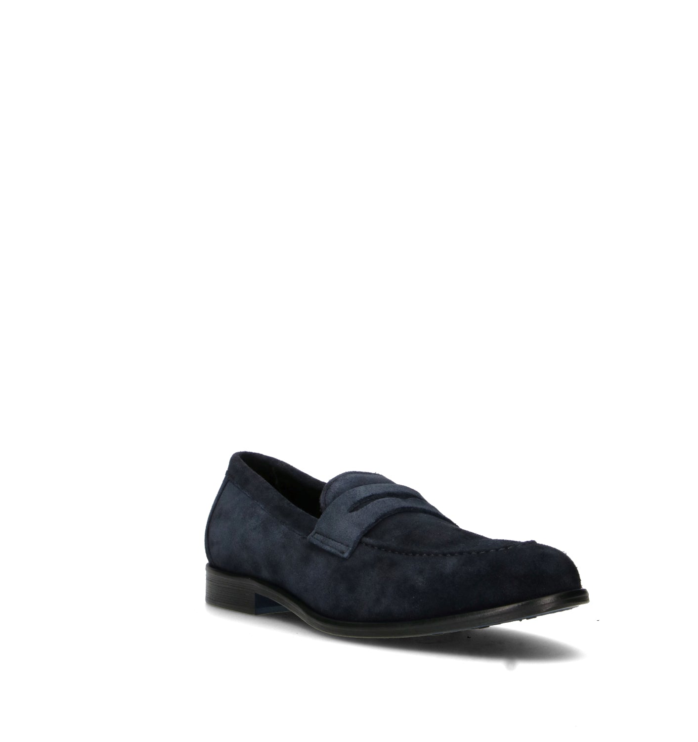 ANTICO MASTRO Mocassino uomo blu in suede