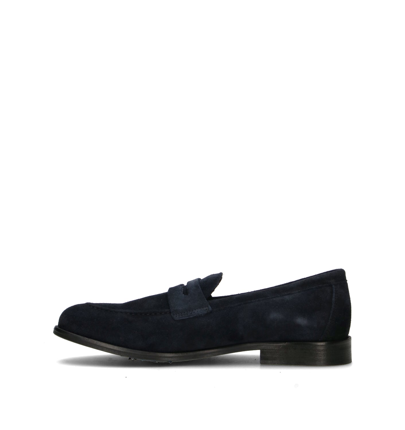 ANTICO MASTRO Mocassino uomo blu in suede