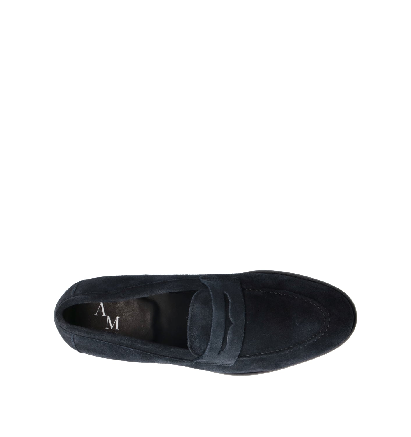 ANTICO MASTRO Mocassino uomo blu in suede