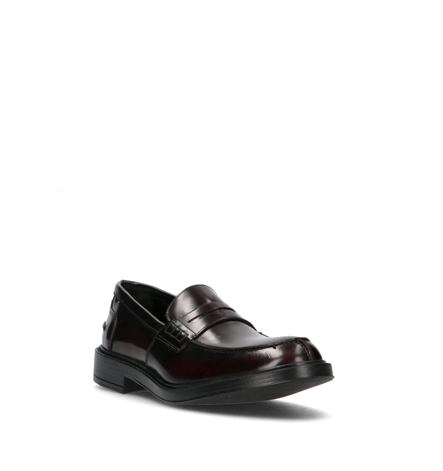 ANTICO MASTRO Mocassino uomo bordeaux in pelle