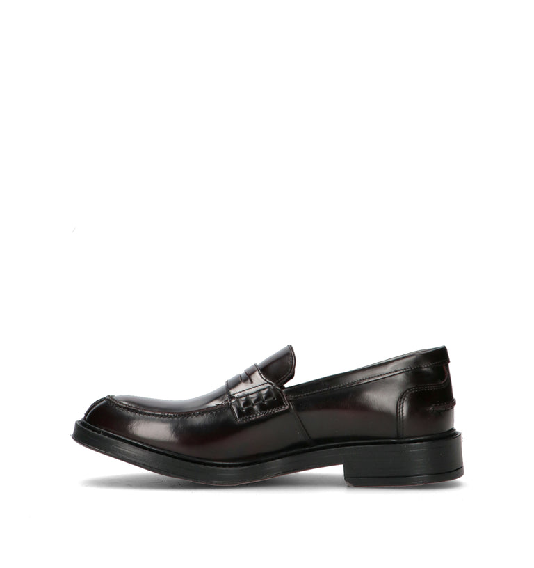 ANTICO MASTRO Mocassino uomo bordeaux in pelle