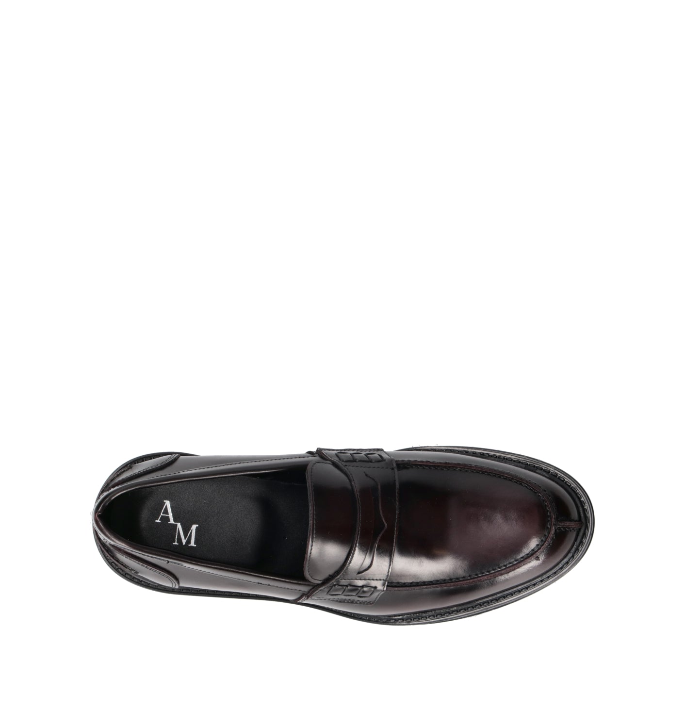 ANTICO MASTRO Mocassino uomo bordeaux in pelle