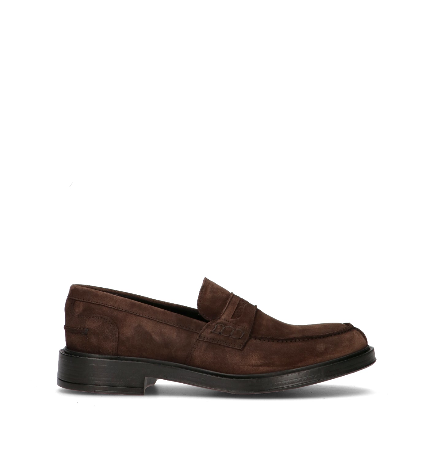 ANTICO MASTRO Mocassino uomo testa di moro in suede