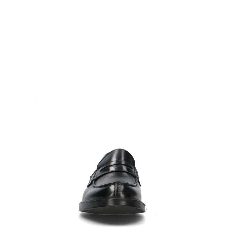 ANTICO MASTRO Mocassino uomo nero in pelle