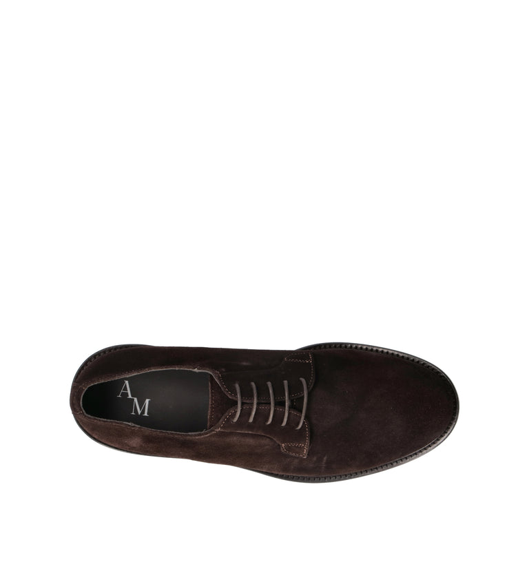 ANTICO MASTRO Stringata uomo testa di moro in suede