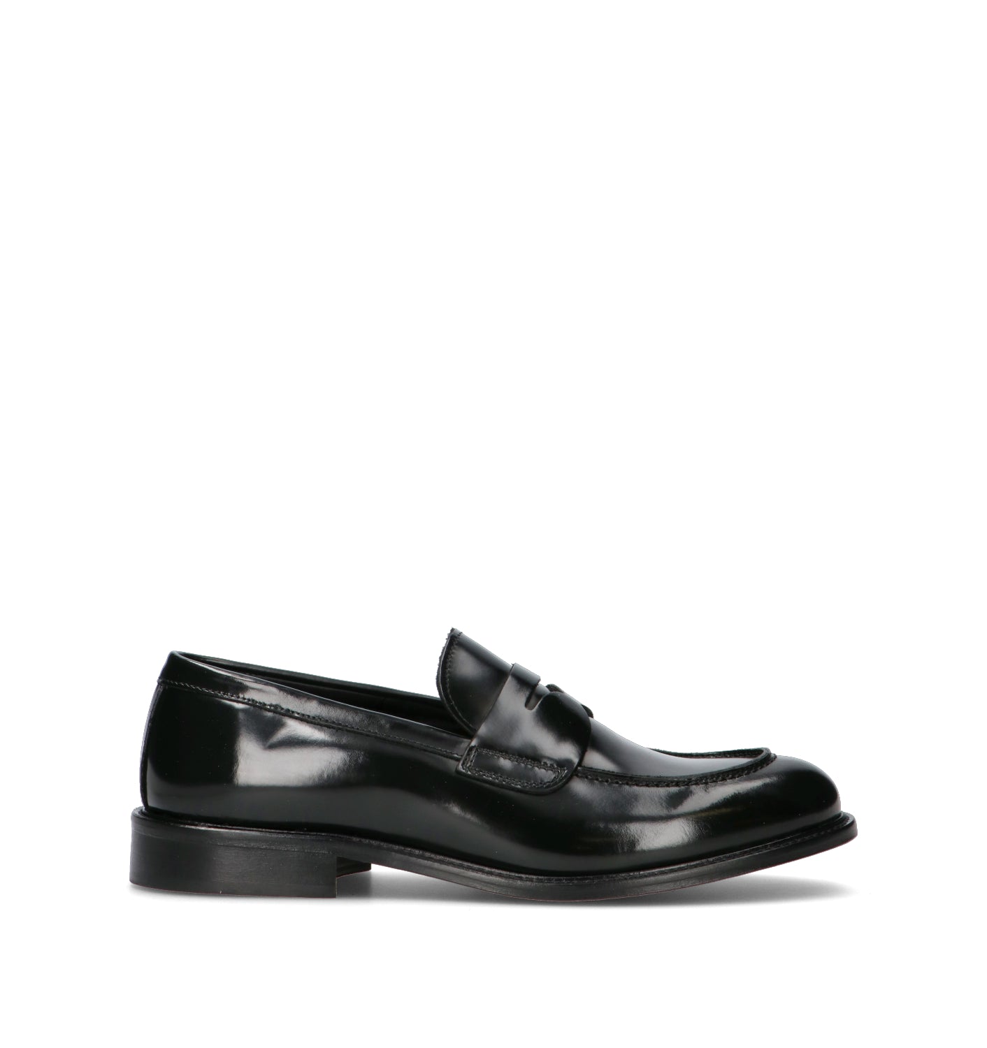ANTICO MASTRO Mocassino uomo nero in pelle