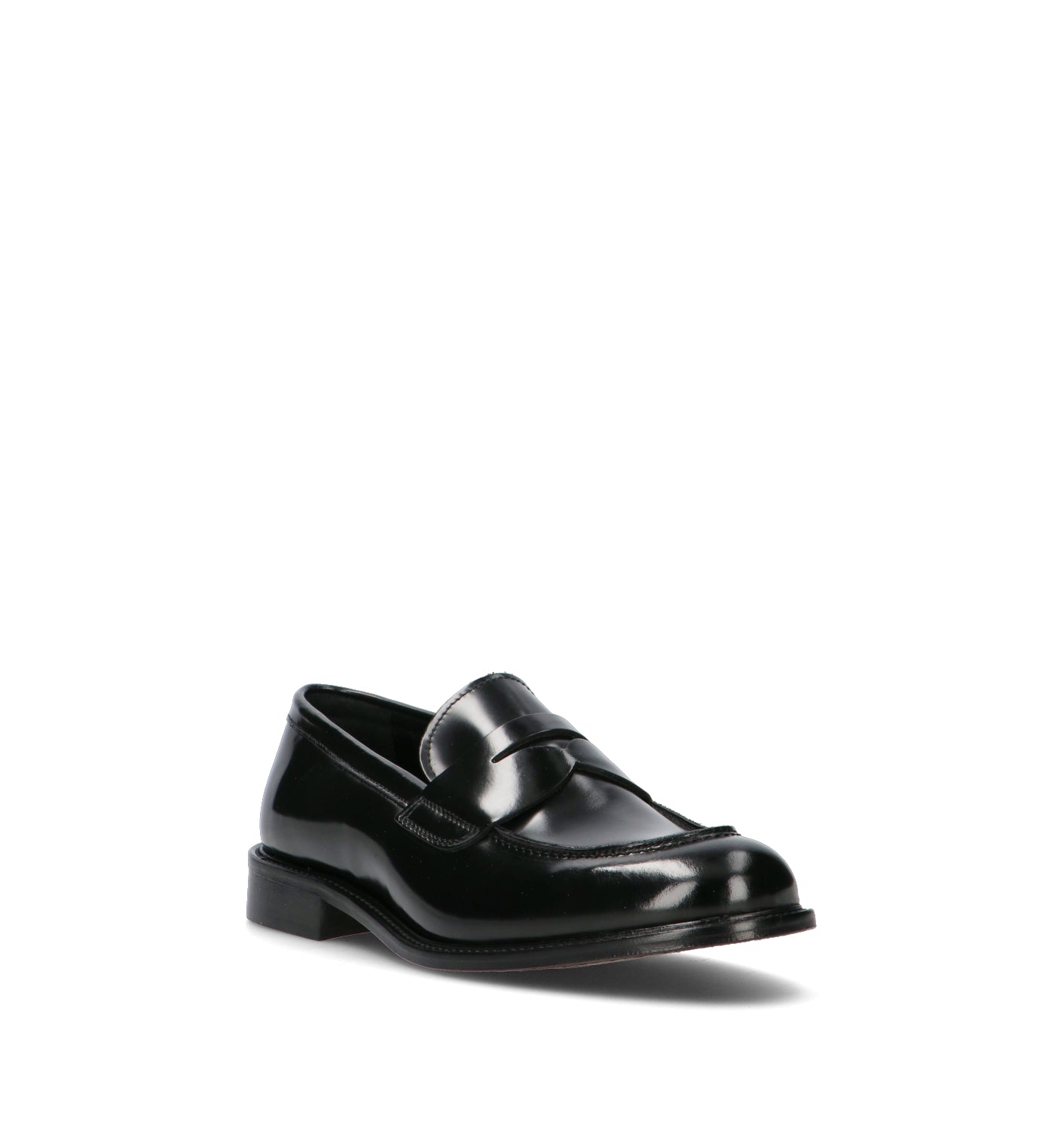 ANTICO MASTRO Mocassino uomo nero in pelle