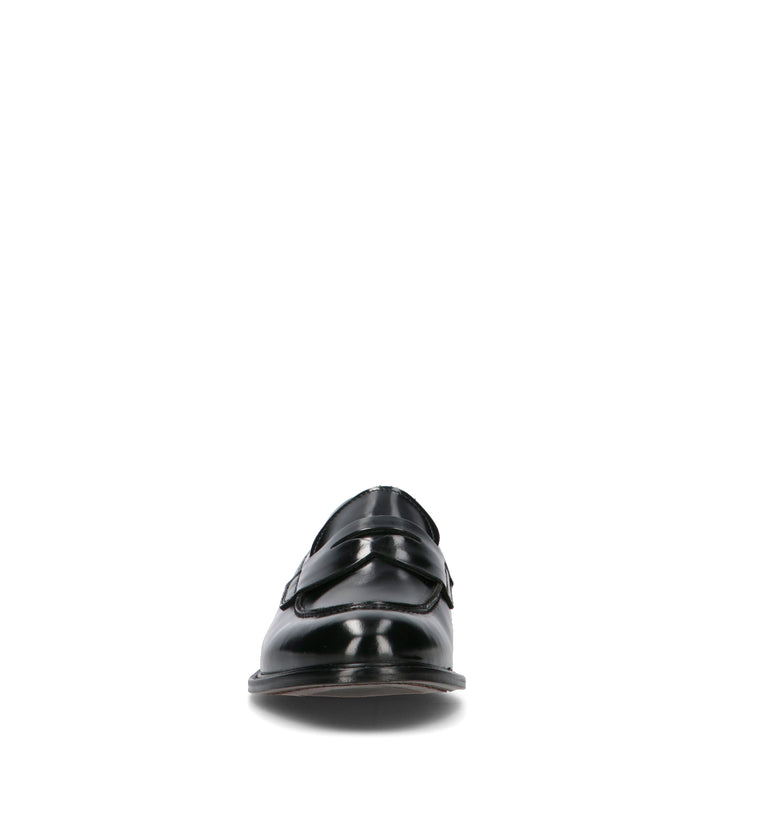 ANTICO MASTRO Mocassino uomo nero in pelle
