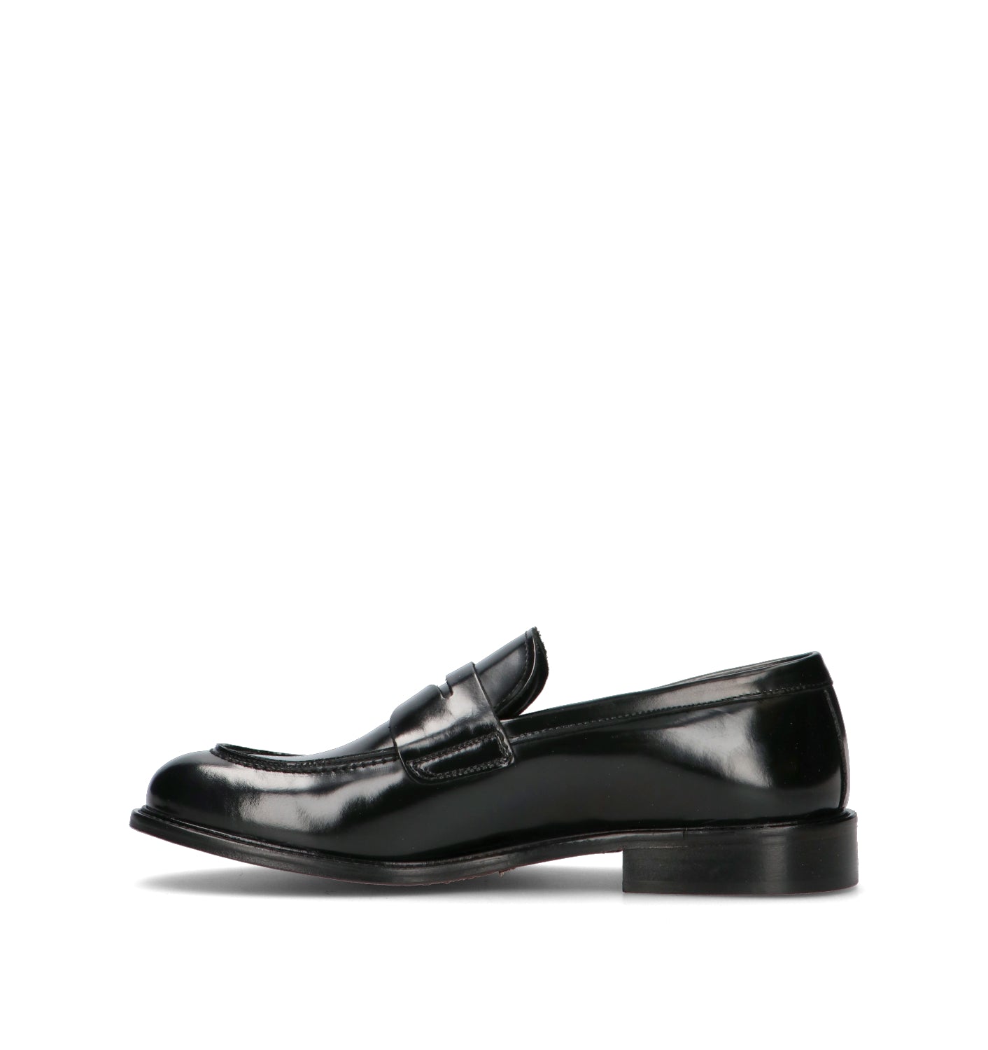 ANTICO MASTRO Mocassino uomo nero in pelle