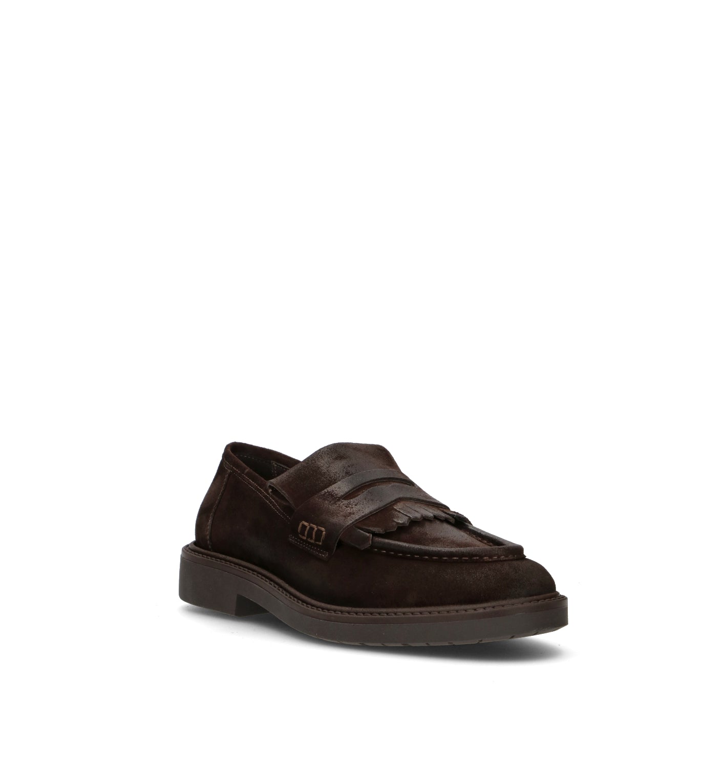 ANTICO MASTRO Mocassino uomo marrone in suede