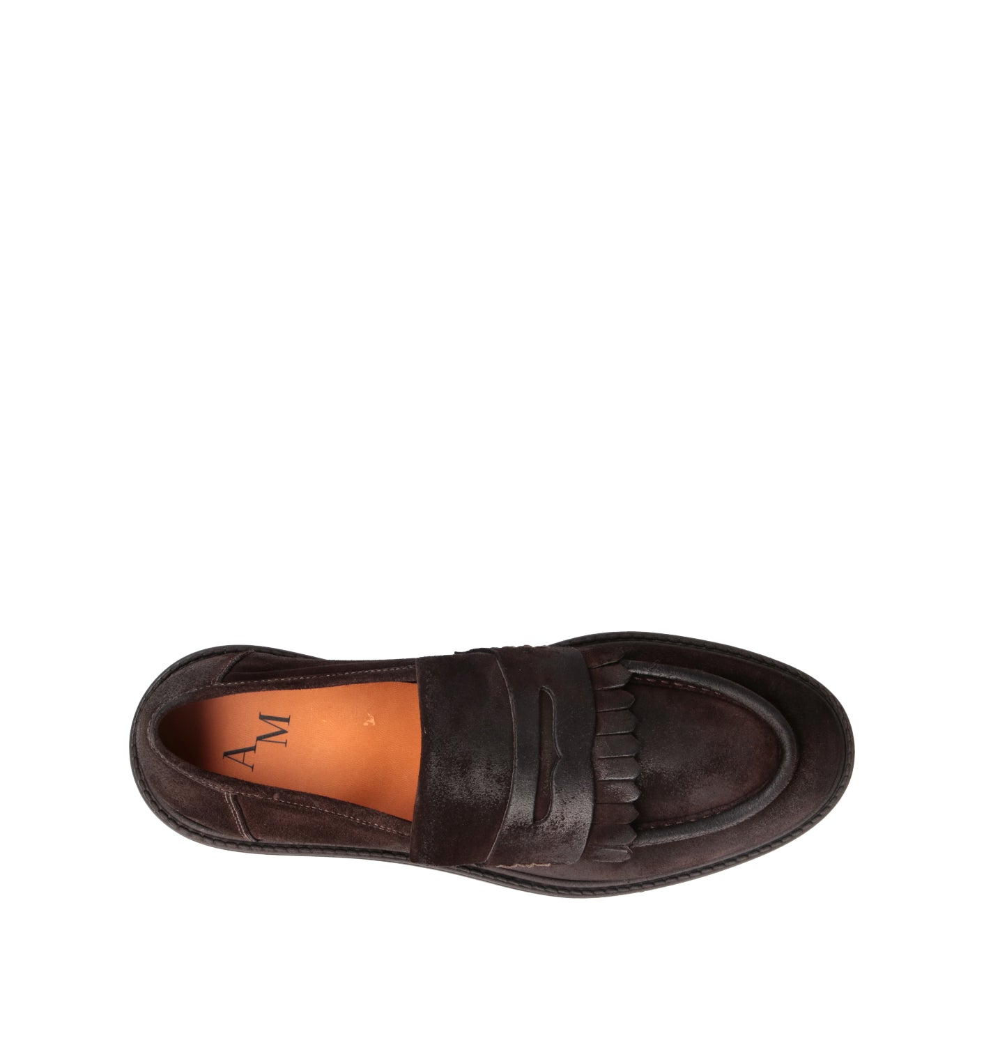 ANTICO MASTRO Mocassino uomo marrone in suede