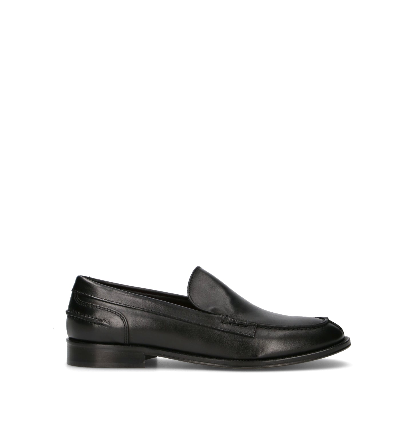ANTICO MASTRO Mocassino uomo nero in pelle