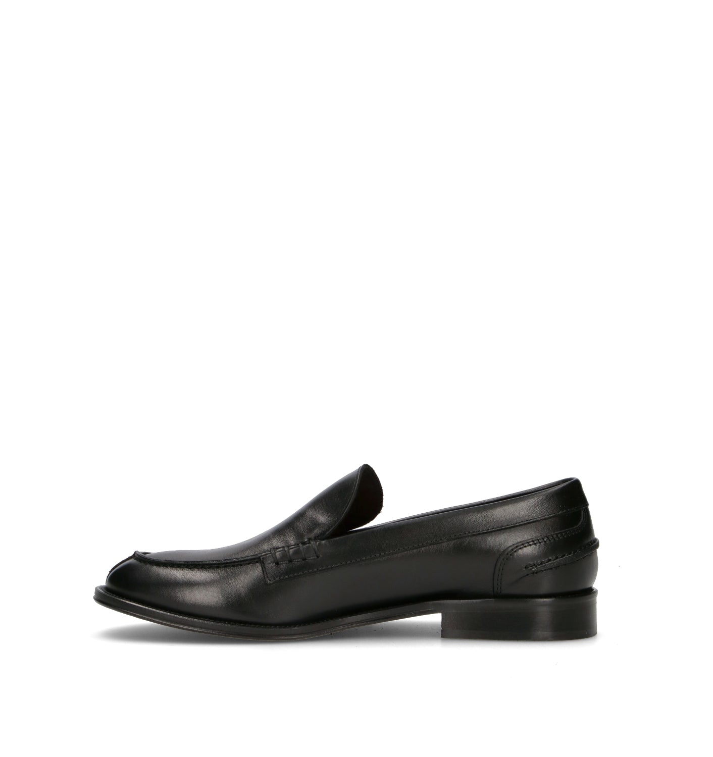 ANTICO MASTRO Mocassino uomo nero in pelle