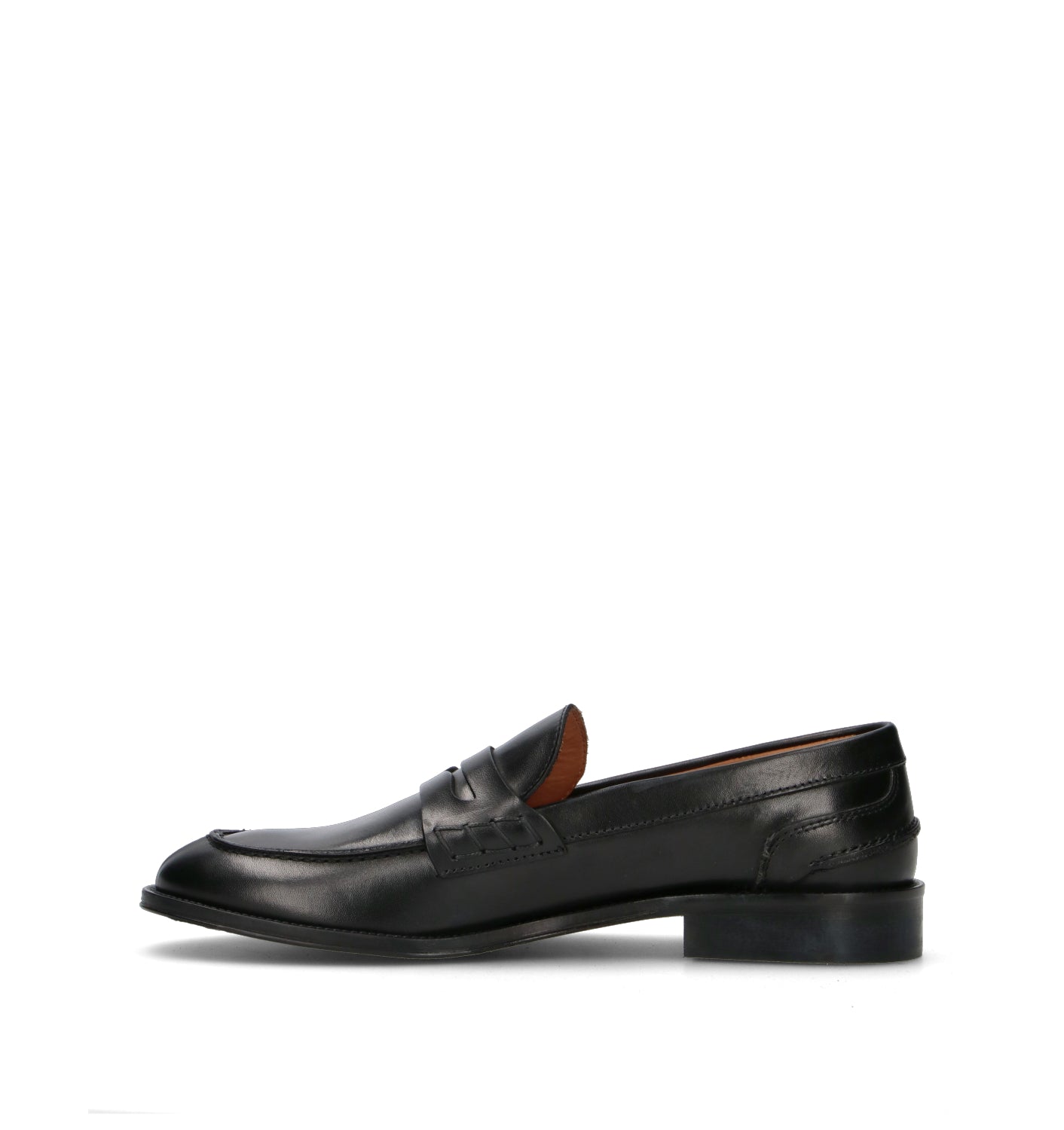 ANTICO MASTRO Mocassino uomo nero in pelle