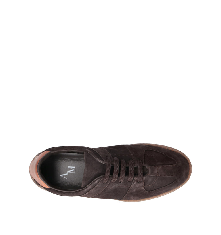 ANTICO MASTRO Sneaker uomo caffè in suede