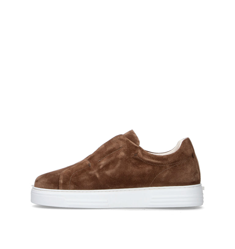 ANTICO MASTRO Sneaker uomo tabacco in suede