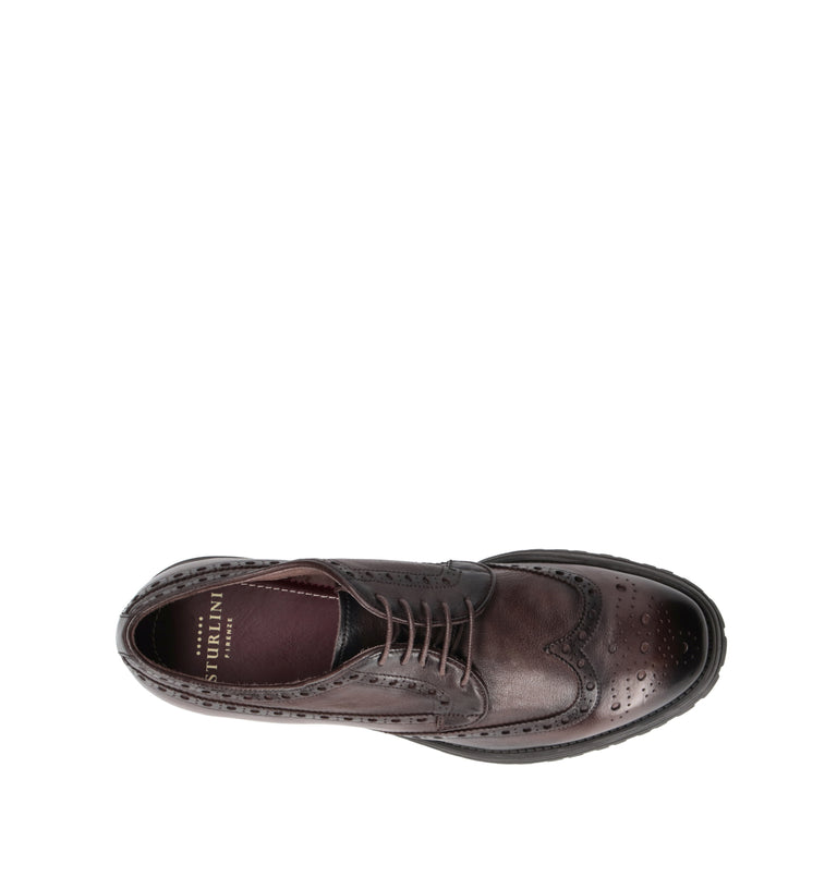 STURLINI Stringata uomo marrone in pelle