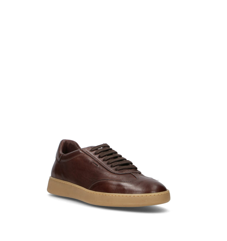 STURLINI Sneaker uomo cioccolato in pelle