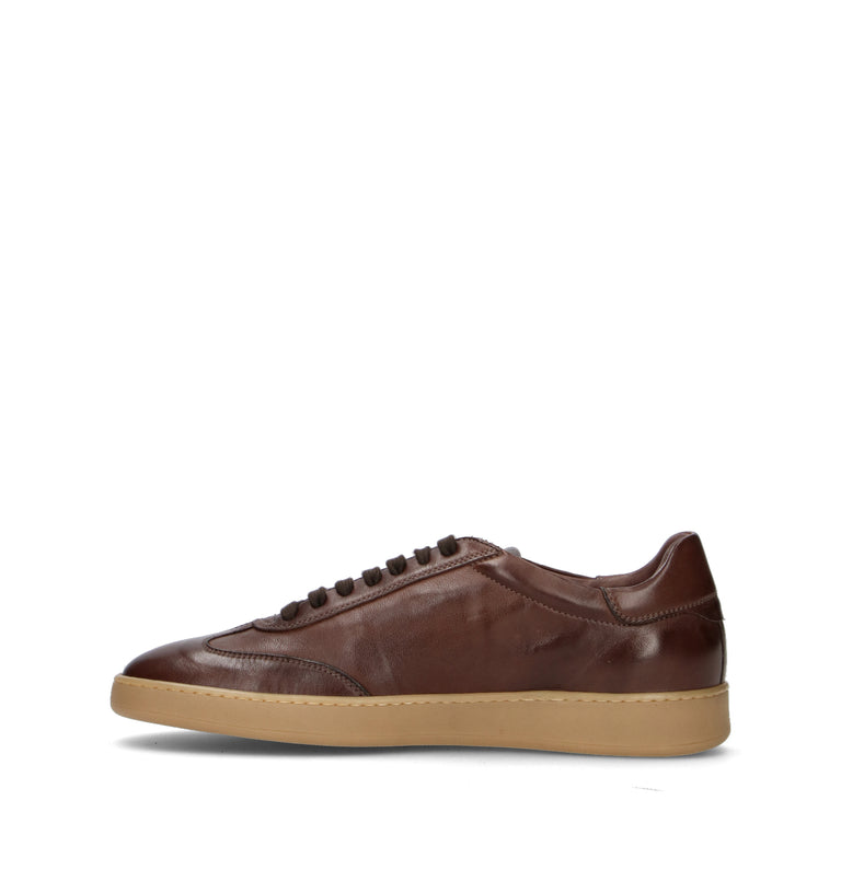STURLINI Sneaker uomo cioccolato in pelle