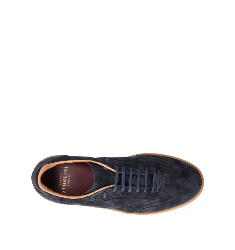STURLINI Sneaker uomo blu in suede