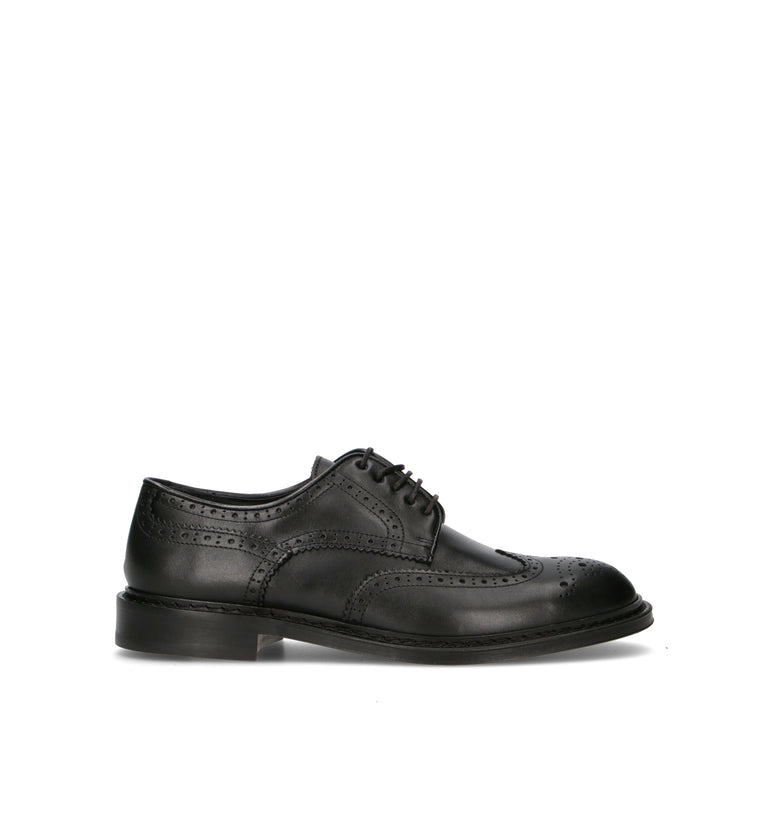 STURLINI Stringata uomo nera in pelle