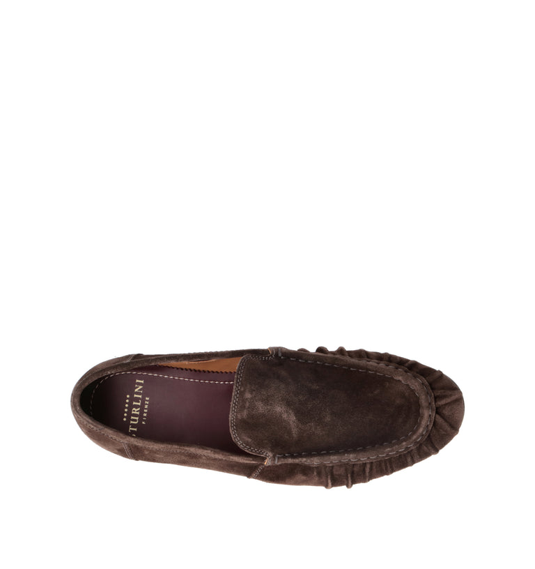 STURLINI Mocassino uomo marrone in suede