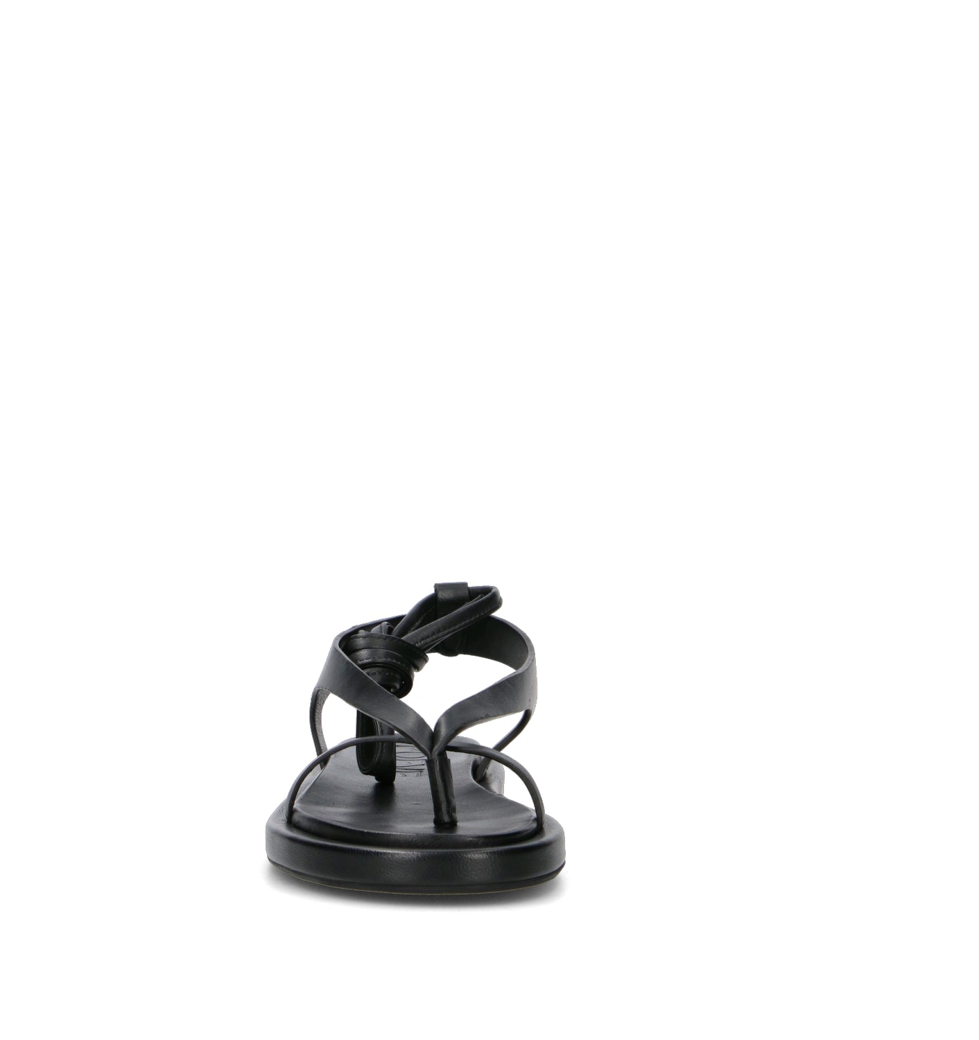 POEVE Sandalo donna nero in pelle