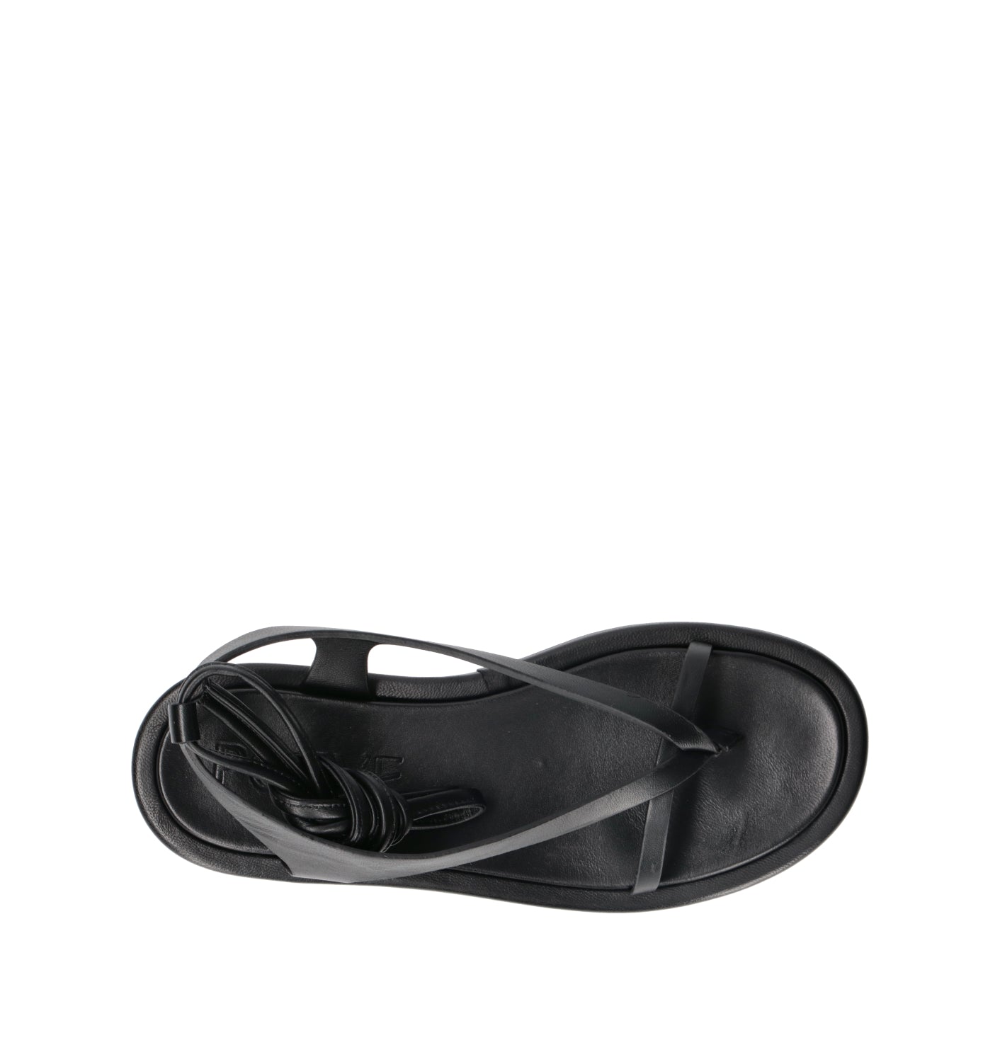 POEVE Sandalo donna nero in pelle