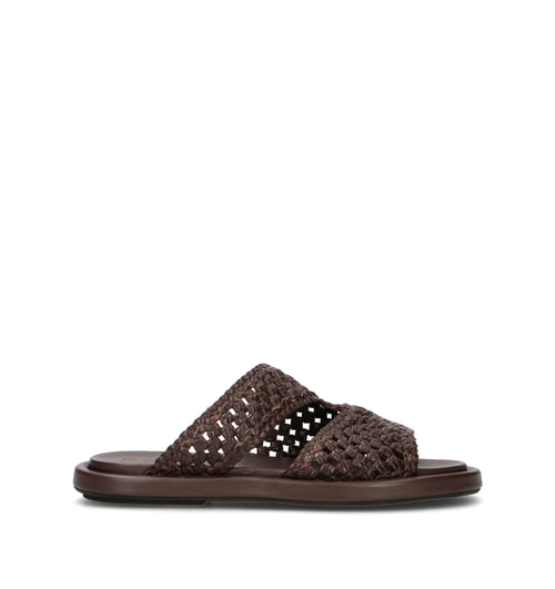 POEVE Ciabatta donna testa di moro in pelle