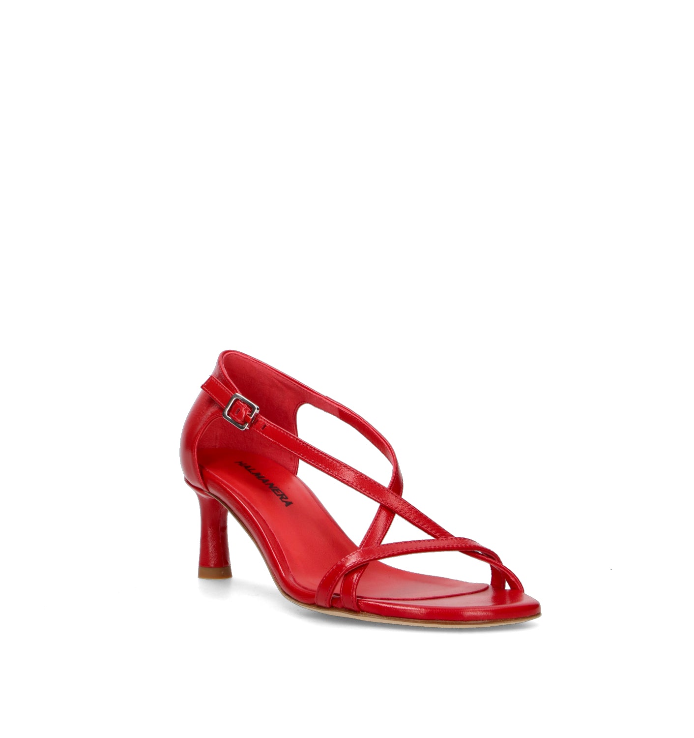 HALMANERA Sandalo donna rosso in pelle