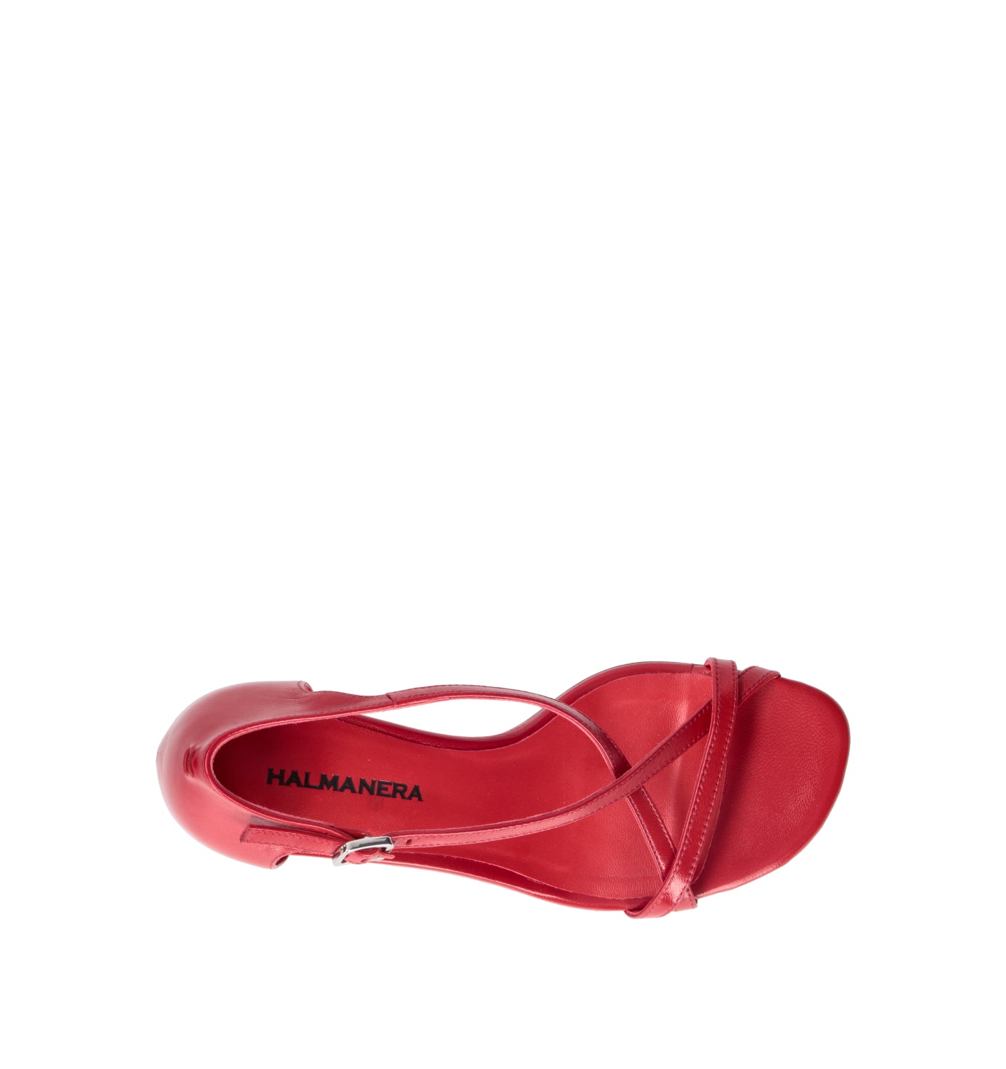 HALMANERA Sandalo donna rosso in pelle