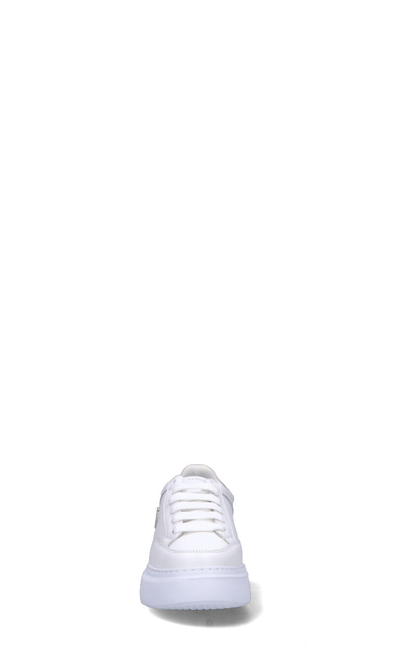 U.S. POLO ASSN. Sneaker donna bianca/argento in pelle