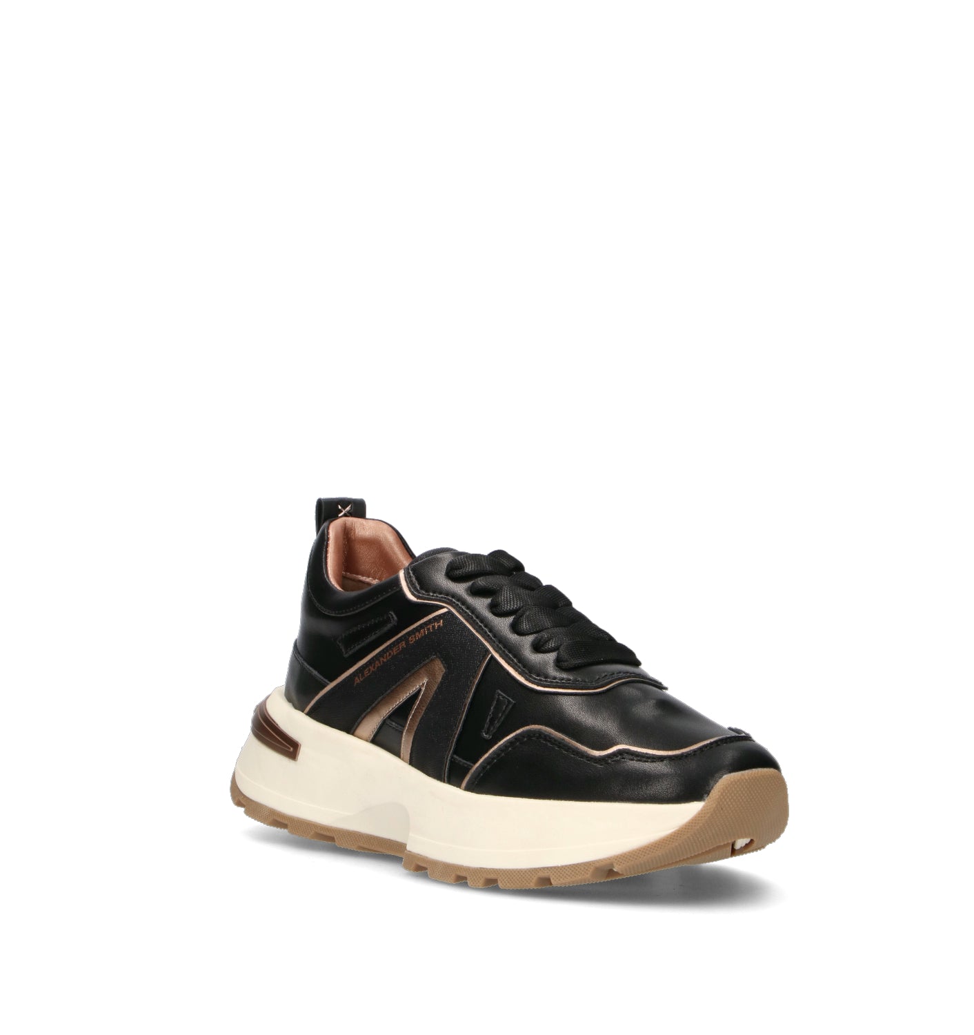 ALEXANDER SMITH Sneaker donna nera in pelle