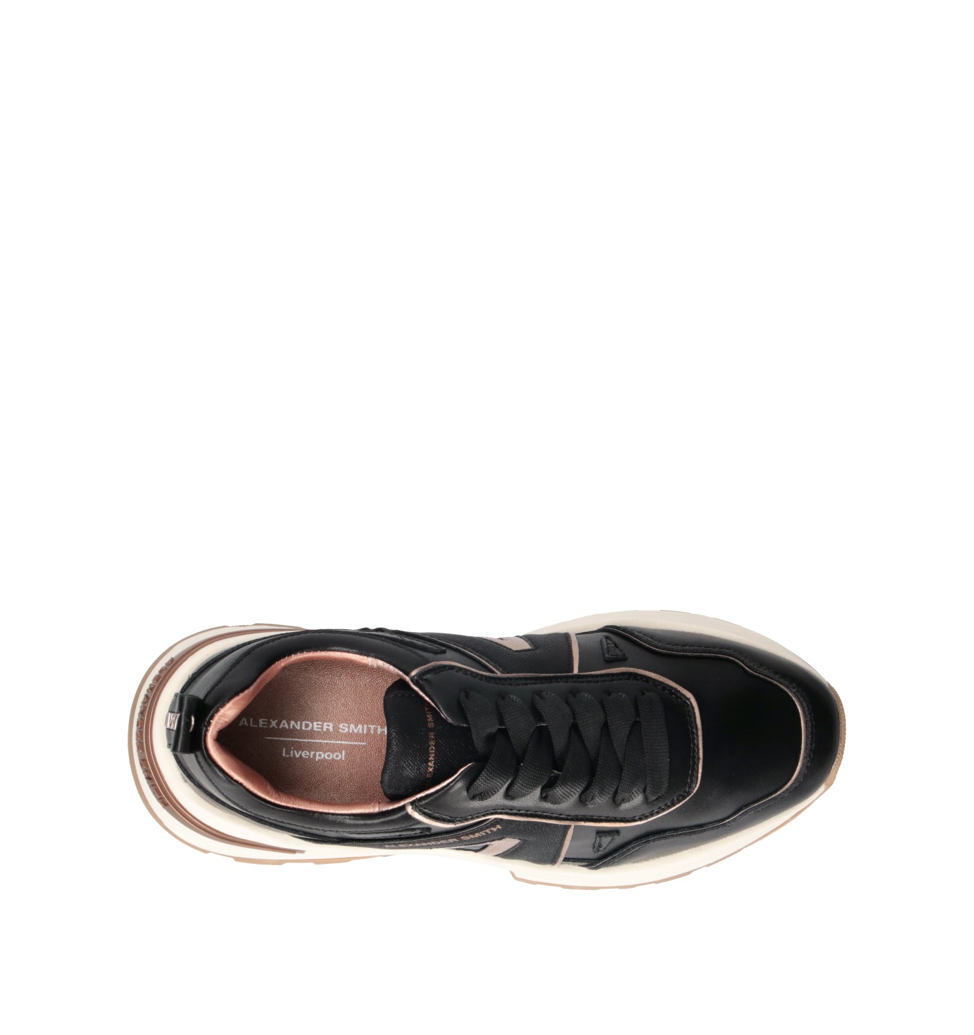 ALEXANDER SMITH Sneaker donna nera in pelle