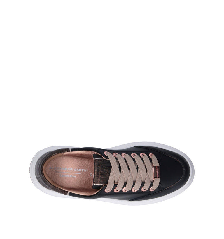 ALEXANDER SMITH Sneaker donna nera in pelle