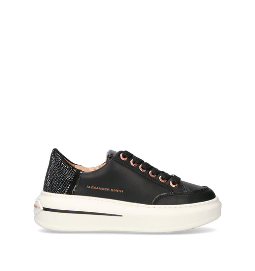 ALEXANDER SMITH Sneaker donna nera in pelle