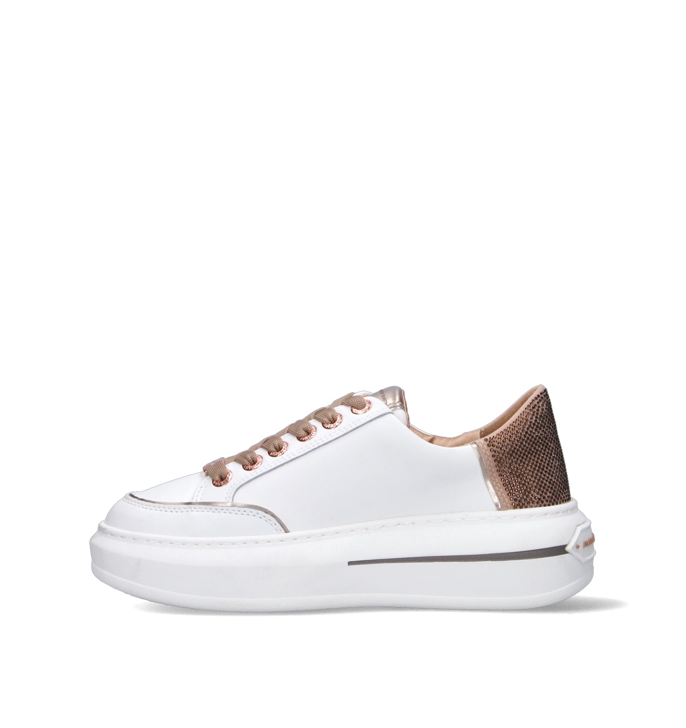 Sneaker da donna Alexander Smith Lancaster in pelle bottalata bianca e dettagli bordeaux Sneaker da donna Alexander Smith Lancaster in pelle bottalata bianca e dettagli bordeaux