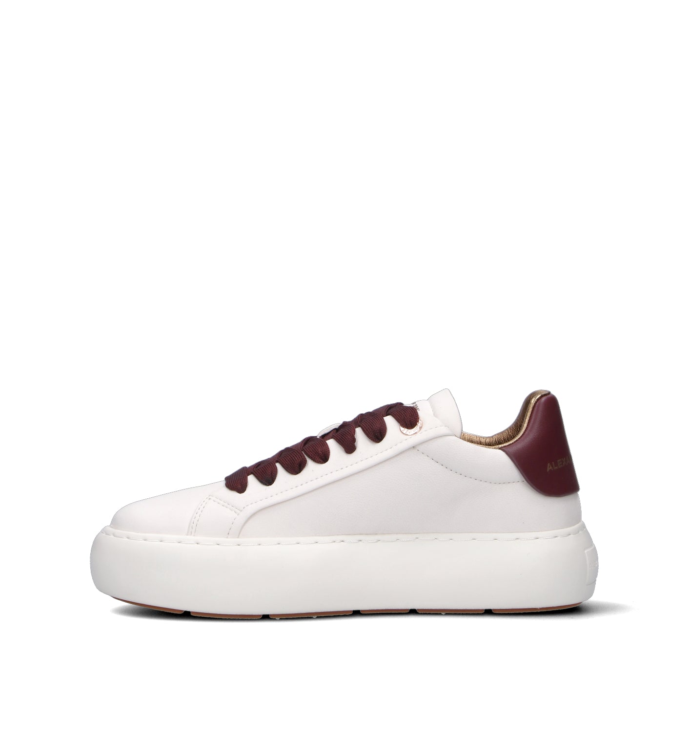 ALEXANDER SMITH Sneaker donna bianca/bordeaux in pelle