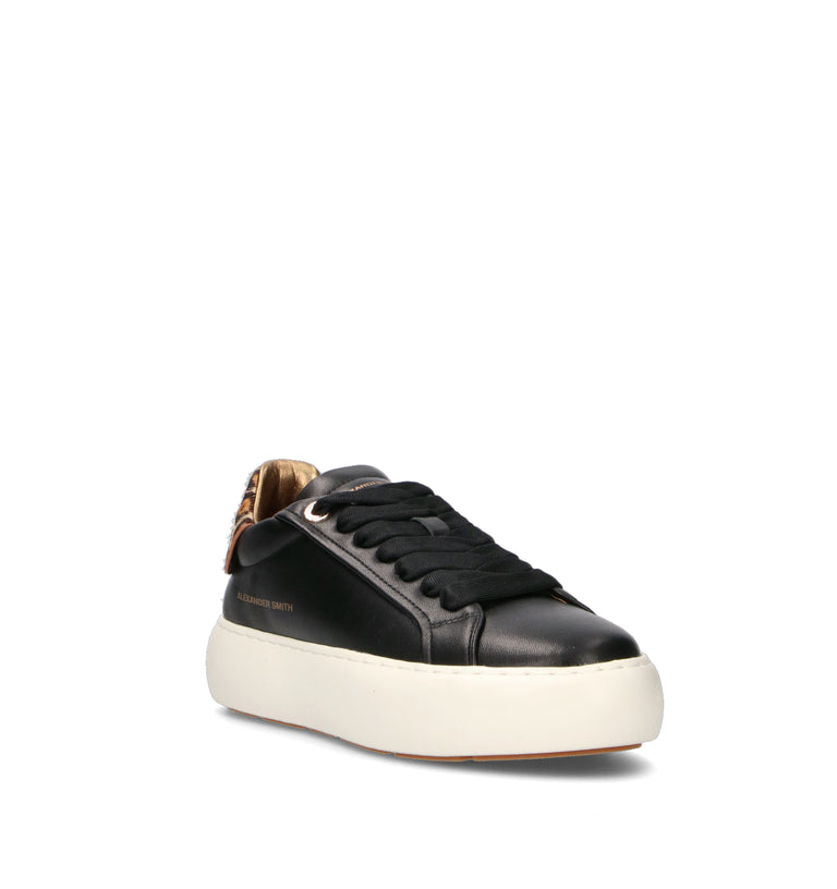 ALEXANDER SMITH Sneaker donna nera in pelle