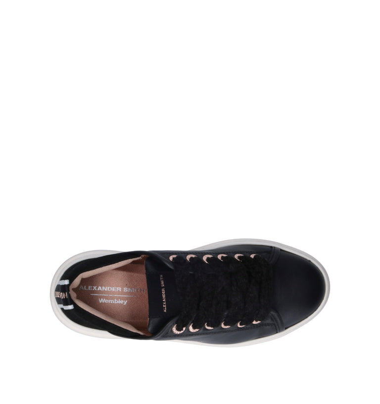 ALEXANDER SMITH Sneaker donna nera in pelle