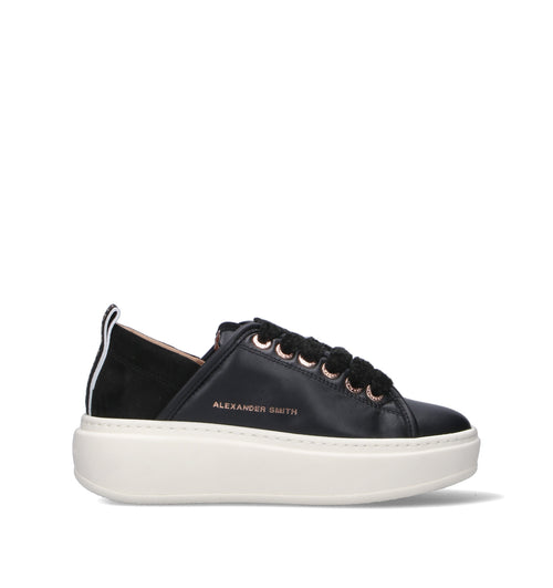 ALEXANDER SMITH Sneaker donna nera in pelle