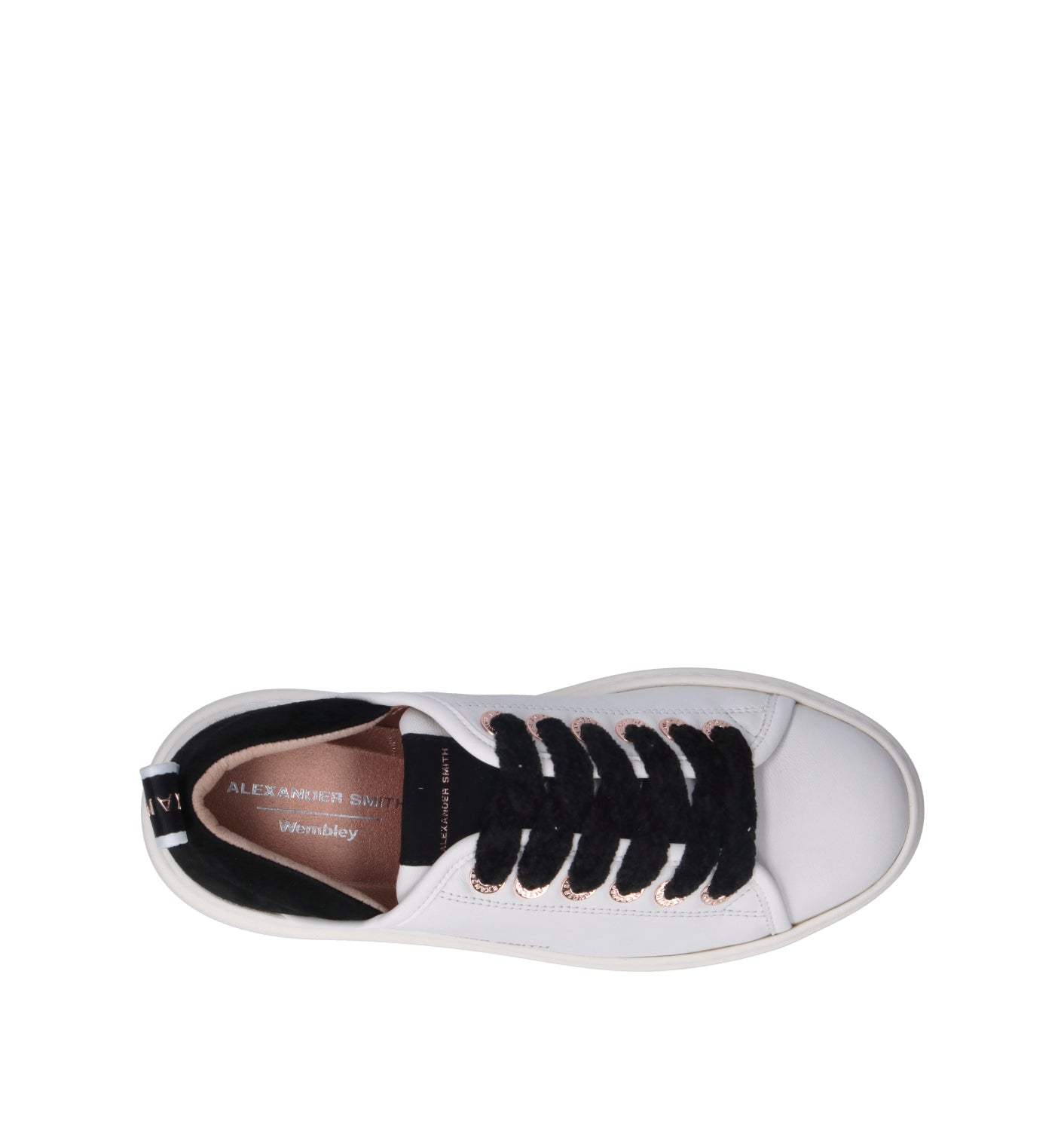 ALEXANDER SMITH Sneaker donna bianca/nera in pelle