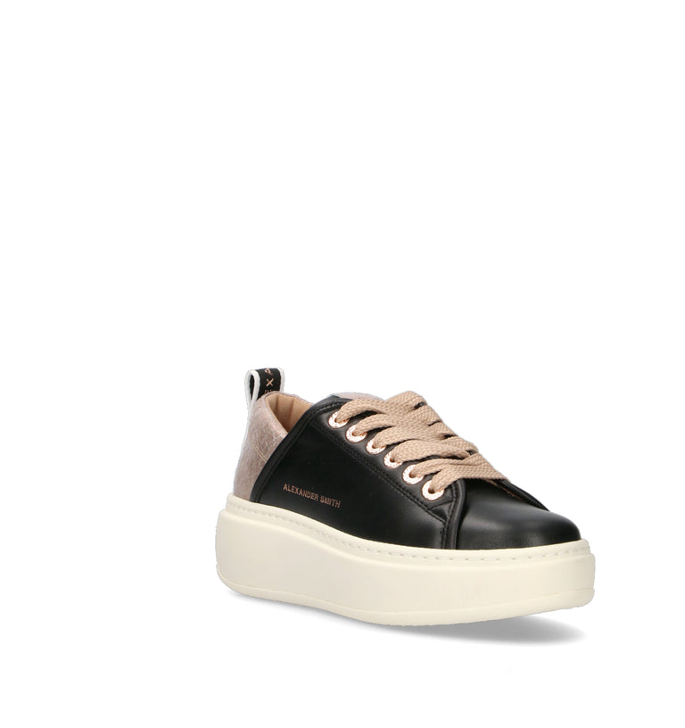 ALEXANDER SMITH Sneaker donna nera in pelle