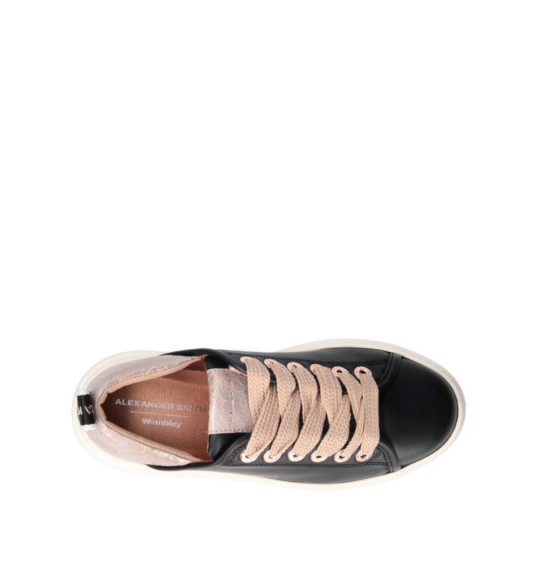 ALEXANDER SMITH Sneaker donna nera in pelle