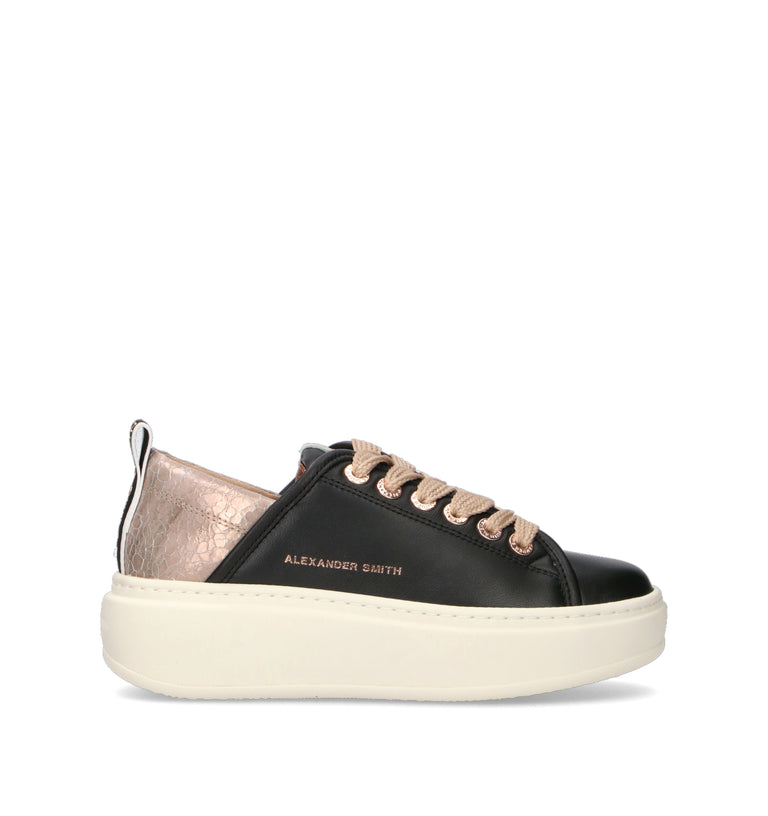 ALEXANDER SMITH Sneaker donna nera in pelle